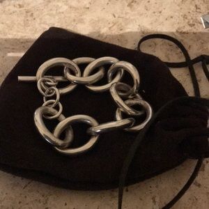 Sterling silver toggle bracelet 8” inch